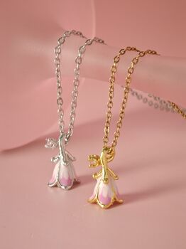 Pink Forest Bell Copper Necklace, 5 of 10
