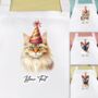 Personalised Gift Apron Cat Birthday Party Hat. 20 Different Breeds, thumbnail 1 of 12