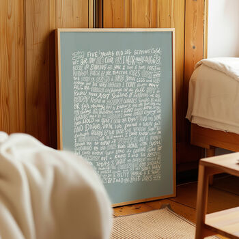 Taylor Swift Poster, The Best Day Song Lyrics Print, 5 of 12