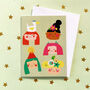 Mini Faces Greetings Card, thumbnail 5 of 5