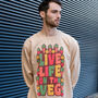 Live Life On The Veg Men's Slogan Sweatshirt, thumbnail 2 of 3