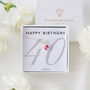 40th Birthday Gift For Her – Sterling Silver Birthstone And Personalised Disc Necklace, thumbnail 8 of 12