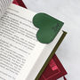 Personalised Leather Heart Page Corner Bookmark, thumbnail 8 of 12