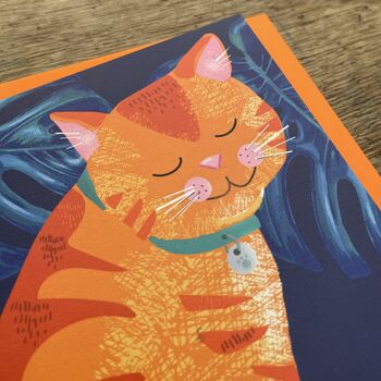 Ginger Cat Blank All Occasions Greetings Card, 2 of 3