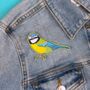 R.S.P.B. Blue Tit Bird Sew On Patch, thumbnail 2 of 2