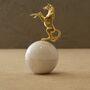 Golden Horse White Marble Trinket Box, thumbnail 2 of 6