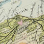 Personalised New Baby Vintage Map Stitch Heart Print, thumbnail 9 of 10