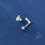 Sterling Silver Marquise Clear Cz Stud Earrings, thumbnail 5 of 12