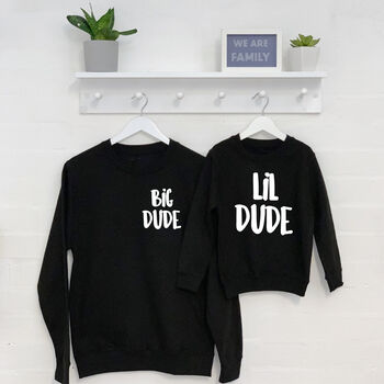 Big Dude Lil Dude Father And Son Sweatshirts, 2 of 3