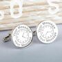 Personalised Any Message And Time Cufflinks, thumbnail 1 of 3