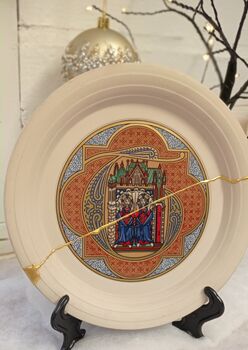 Horsea Pottery Christmas Plate Kintsugi Repaired, 2 of 8