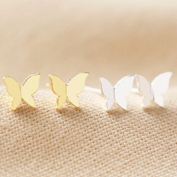 Tiny Butterfly Stud Earrings, 2 of 8