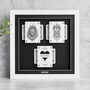Personalised Mr And Mrs Wedding Gift Lion Playing Cards Frame, thumbnail 3 of 9