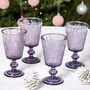 Embossed Heather Blooms Luxury Glassware, thumbnail 4 of 7