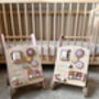 Personalised Wooden Pastel Pink Activity Walker Toy, thumbnail 2 of 12