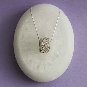 Sterling Silver Coiled Nest Necklace, 2 of 3