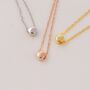 Tiny Dot Pendant Necklace In Sterling Silver, thumbnail 2 of 12