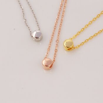 Tiny Dot Pendant Necklace In Sterling Silver, 2 of 12
