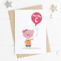 Cute Pig Personalised Birthday Age Card For Children, thumbnail 6 of 6