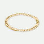 9ct Yellow Gold Solid Curb Chain Bracelet, thumbnail 1 of 3