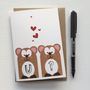 Mr And Mrs Bear Wedding Anniversary And Valentines Card, thumbnail 1 of 8