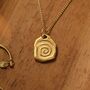Gaia Earth 18 K Gold Plated Pendant Necklace, thumbnail 1 of 6