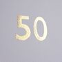 Handmade 50th Birthday / Anniversary Gold Leaf Card, thumbnail 3 of 6