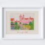 Blickling Hall Norfolk Painted Scene Floral Facades Landmark Print, thumbnail 2 of 2