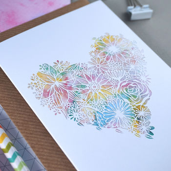 Floral Watercolour Heart | Birthday Card For A Friend, 2 of 6