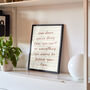 Personalised Music Lyrics Print | Custom Quote Wall Art, thumbnail 5 of 7