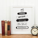 personalised movie signpost print by claire close | notonthehighstreet.com