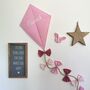 Personalised Pink Hanging Kite Decor, Baby Girl Room Wall Art, thumbnail 1 of 12