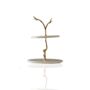 Two Tier Black Marble Stand With Gold Branch Detail, thumbnail 4 of 4