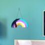 Multicoloured Rainbow Hanging Wall Mirror, thumbnail 1 of 6