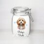 Personalised Cockapoo Kilner Style Dog Treat Jar, thumbnail 2 of 2