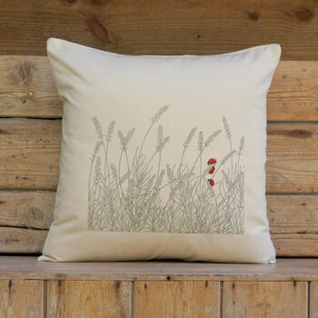 Lavender And Ladybirds Cushion Cover, 2 of 4