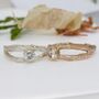 Gold Twig Engagement Ring, White Sapphire Nature Ring, thumbnail 4 of 8