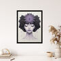 Love In Lavender Lilac Portrait Meditate Wall Art Print, thumbnail 4 of 6