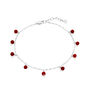 July Carnelian Birthstone Anklet, thumbnail 3 of 7