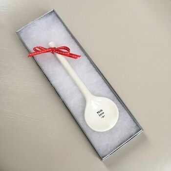 Porcelain Heart / With Love Spoon ~ Boxed, 6 of 7
