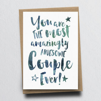 'The Most Amazingly Awesome Couple' Greeting Card, 2 of 2
