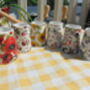 Set Of Six Cream Jugs In Assorted Floral Designs, thumbnail 2 of 10