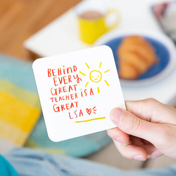 Behind Every Great Teacher Is A Great Lsa Coaster, 2 of 7