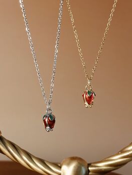 Tulip Flame Necklace And Earrings Sets, 7 of 11