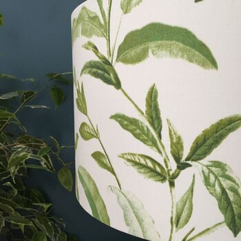 Oasis Spruce Green Botanical Drum Lampshade, 2 of 10