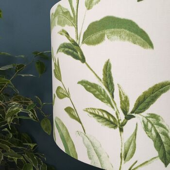 Oasis Spruce Green Botanical Drum Lampshade, 2 of 11