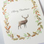Stag And Wreath Christmas Card, thumbnail 4 of 5