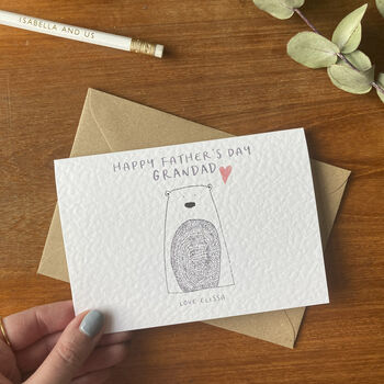 Personalised Father's Day Grandad Card Bear, 3 of 5