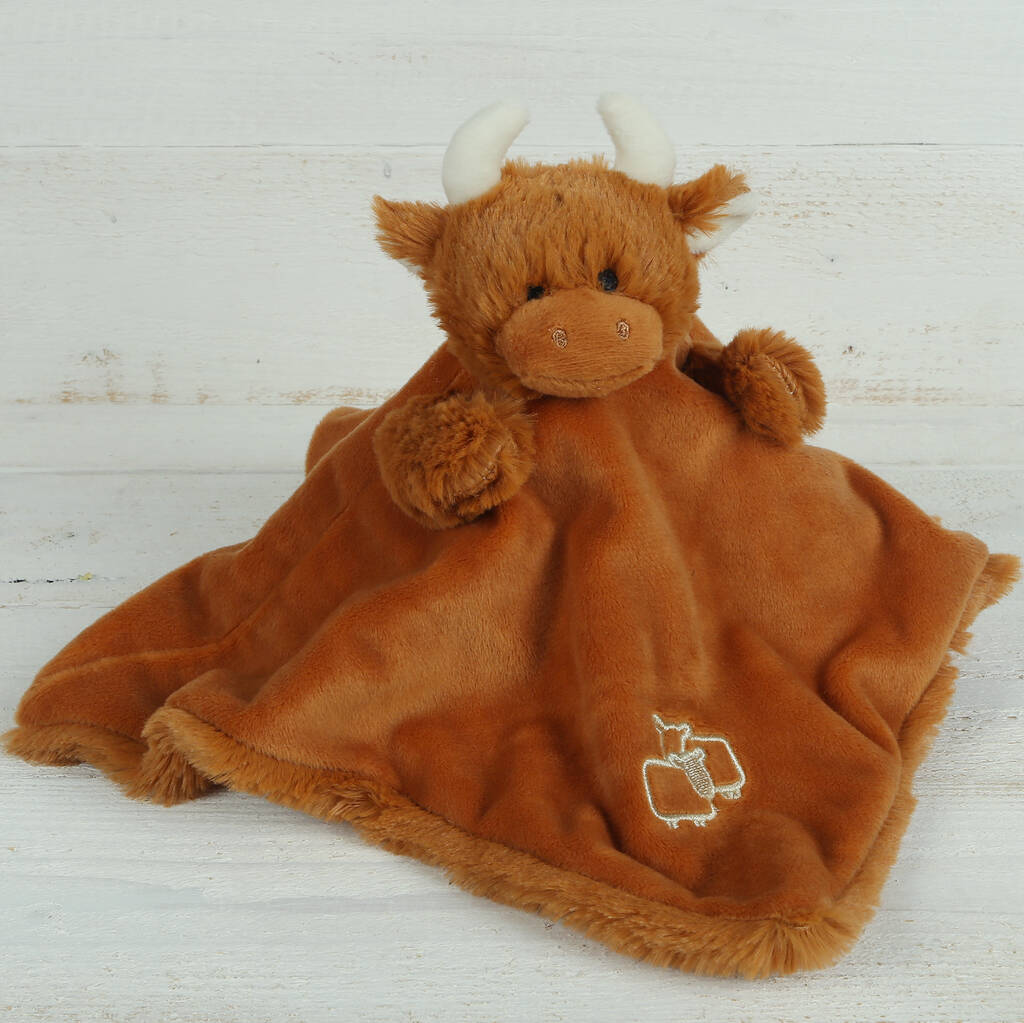 Coo Brown Finger Puppet Soother With Engraved Heart