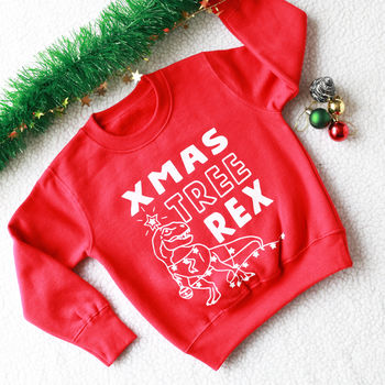 T Rex Kids Christmas Jumper / Sweater, 2 of 5